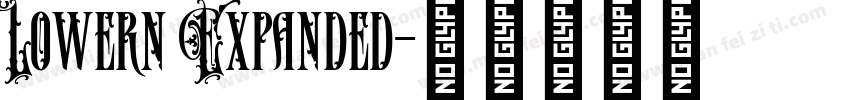 Lowern Expanded字体转换
